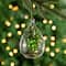 Green Grape Cluster in Glass Cloche Teardrop Ornament
